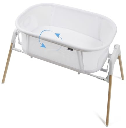 Nested Glide N Go, bedside crib, cradle, rocker, travel cot with mattress and carry bag