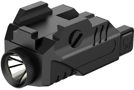 DARKFANG Linterna táctica de 600 lúmenes con carga magnética para riel Picatinny