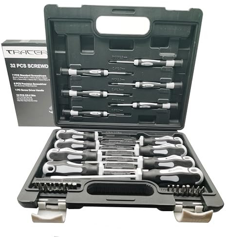 Juego de destornilladores de 32 piezas, puntas de precisión, Phillips, Torx - ideal para reparar relojes y joyas, dispositivos electrónicos como computadoras portátiles, tabletas y teléfonos, etc.