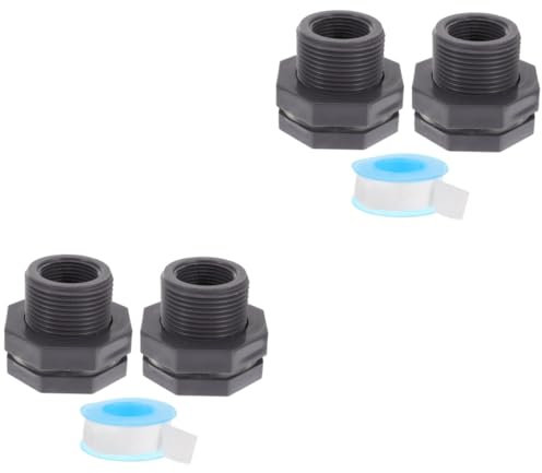jojofuny 4pezzi Raccordo Pvc Per Serbatoi e Barili Della Pioggia Confezione Nastro Adatto Per Uso Domestico e Industriale Facile Da Installare e Resistente