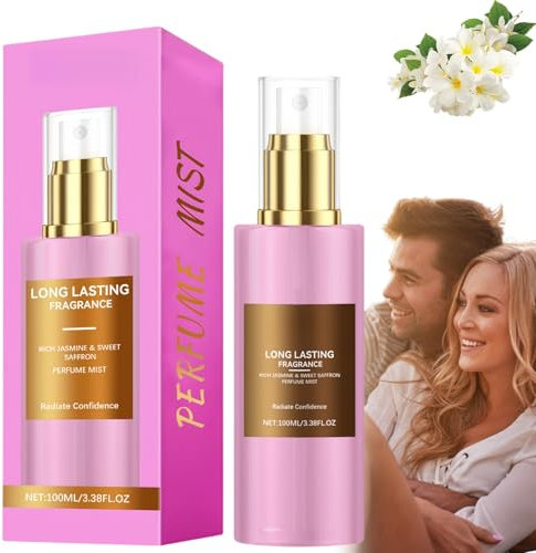 100ml Jasmine Perfume Body Mist,Hair and Body Mist,Floral Body Fragrance,Refreshing Mist with Long-Lasting Fragrance For Soft,Smooth,Scented Skin,Body Fragrance Perfume for Women,Body Spray Womens