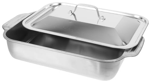 Healifty Plat à Rôtir Rectangulaire Acier Inoxydable Profond Avec Couvercle Pour Poissons Et Homards Plaque De Cuisson Pour Maison Et Restaurant