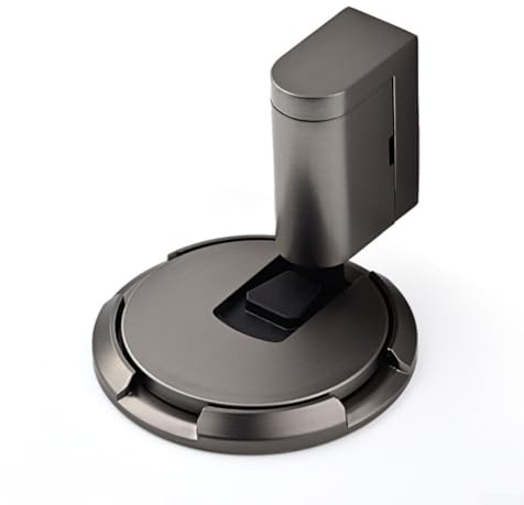 Tope de cuña de puerta silencioso y ajustable sin configuración de taladro para una sujeción segura de la puerta en múltiples lugares (gris)