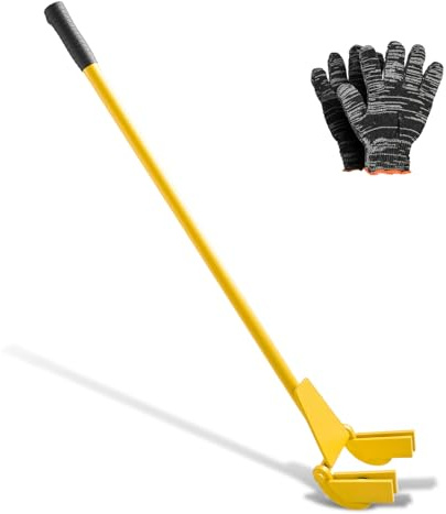 VEVOR Barra de Palanca de Acero al Carbono, Extractor de Palés de 114,3 cm, Capacidad de Carga de 907,18 kg, Herramienta de Desmontaje de Madera con Guantes para Desmontar Tablas de Extracción