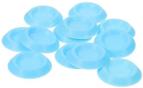 WEKAMOS 12 Comederos para Cucarachas Dubia de Plástico Azul para Terrarios, Soporte Compacto y Duradero para Alimentación de Insectos y Reptiles Pequeños, Adecuado para