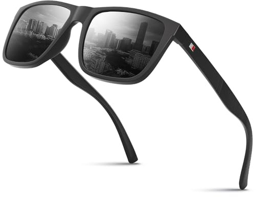 Glapeame Sunglasses Mens Womens-Polarised Sun Glasses Men-Black Sunglasses-UV400 Protection-Classic Retro Vintage,a-black grey