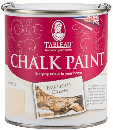 Tableau Chalk Paint, Fairlight Cream Colour, Water-Based, Silicone-Free, Furniture Paint, Home Decor Projects, 500ml