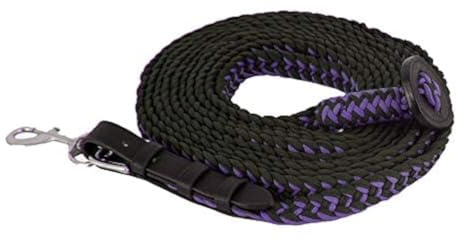 Showman Flat Braided Nylon Lunge Line (Purple)