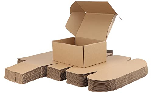 PHAREGE 9x6x4 inch Gift Shipping Boxes Bulk 25 Pack Brown, Tab Lock Tuck Top Mailing Boxes for Packaging Small Business, Small Cardboard Mailer Boxes for Wrapping Present