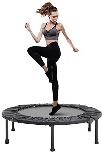 The Fellie Trampolin, zusammenklappbar, Fitness-Trampolin, Mini-Rebounder-Trampoline, Übungs-Trampoline für Erwachsene und Kinder, Indoor-Outdoor-Springtraining (ohne Griff, 96,5 cm)