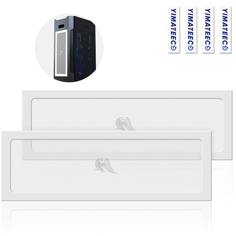 YIMATEECO PC-Dammfilter 360 mm, 2 st Magnetiskt Antidamm PVC-Fläktfilter för Datorväska PC Datorkylfilter (PVC Gentleman, 120x360 mm, 2 stycken, vit)