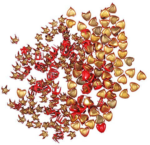 STOBOK 200 Stück DIY Knöpfe Puppenkleidung Nieten Minipuppen Knopfnieten Nieten Mininieten Puppenkleidung Klaue Nieten Bjd Puppen Puppenstoff Zubehör Puppennieten Rote Kristall