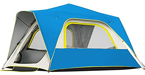 3/4-Personen-Zelt für Camping, wasserdicht, Familienzelt, einfacher Aufbau mit großem Netz für Belüftung, Raumkabinenzelt, Pop-up-Sofortzelt für Picknick, Strand, Wandern und Reisen (Farbe: Grün,