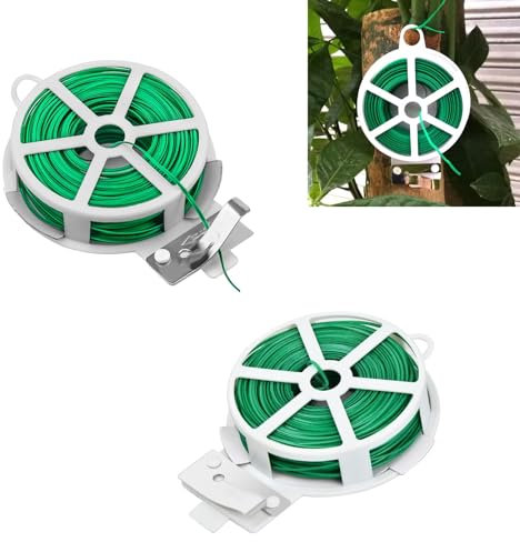 BOBOZHONG Cravate de Jardin,100 m Fil de Jardin,Cravates Vertes,Liens de Jardin,Fil de Jardinage du Jardin pour Le Jardinage,la Tomate, Les vignes, Les arbustes et Les Fleurs
