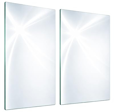 DarHaus Plaque de recouvrement, 2 x 35 x 52 cm, en verre, pour cuisinières électrique, à induction ; convient comme décoration, protection anti-éclaboussures ou planche à découper, Blanche