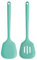 U-Taste 34,5 cm extra lange Pfannenwender aus Silikon, 315℃ hitzebeständiger solider und geschlitzter Küchenspatel, BPA-freier Küchenhelfer zum Braten Wenden von Fisch Pfannkuchen (Aqua Sky, 2 Stück)