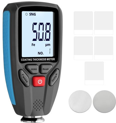 ALLmeter Lackschichtdickenmessgerät, präzises lackmessgerät auto mit LCD, 0-1300um, Fe und NF, modernes lackdickenmessgerät für zuverlässige Autolackmessung in Industrie und Werkstatt