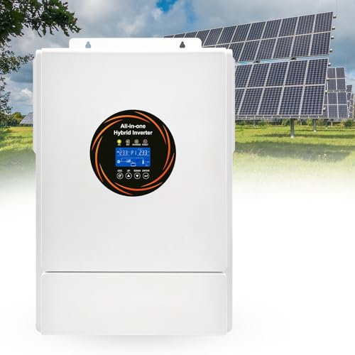 Solar Inverter 5500W Inverter 48V till 110V/120V/220V/230V/240V, Hybrid Solar Inverter Inbyggd 120A MPPT Controller, Support Utility/Generator/Solar Charge,110V/120V