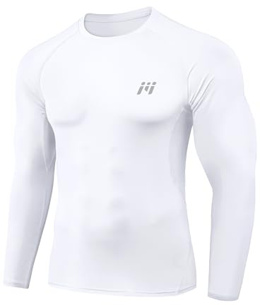MEETWEE Compression Shirt Men's, Short/Long Sleeve Functional Men's Sports Shirt for Running Jogging Sports Gym