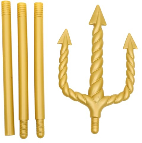 BESPORTBLE Trident rekvisita kostym guld tridents päron halloween djävul demon rekvisita gaffel med avtagbart handtag halloween fest rollspel cosplay tillbehör