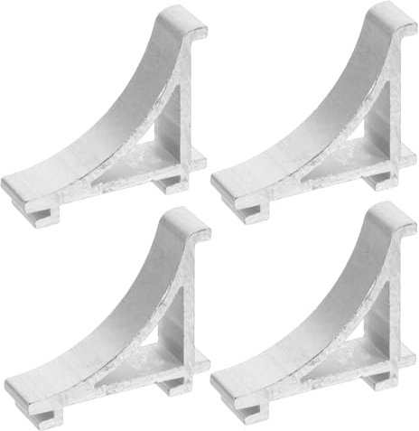 jojofuny 6pezzi Clip Mensola Frigorifero in Lega Di Alluminio Argento Supporto Scaffale Refrigeratore Facile Installazione Adatti Mensole Frigo e Rack Raffreddamento