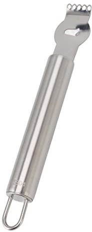 Herramienta de salto de cítricos de acero inoxidable con agarre ergonómico - rallador de cáscara de naranja de limón para uso de la cocina (Plata)