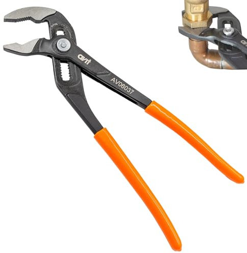 Avit Alicates de precisión para bomba de agua de 300 mm, junta de lengüeta y ranura de ajuste rápido, llave de tubo de bomba de agua de fontanería, empuñaduras de abrazadera, AV06037