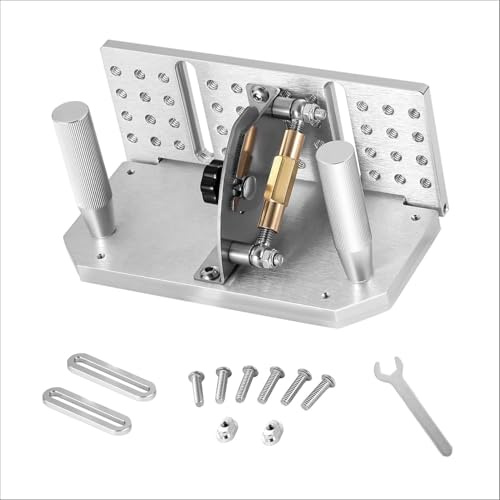 JINLIDA Belt Grinder Knife Jig, -5°~25° Angle Adjustable, 7.68 Long with Dual Handles and Dual Press Plates, for Angle Grind Guide in Belt Sander Blade Making.