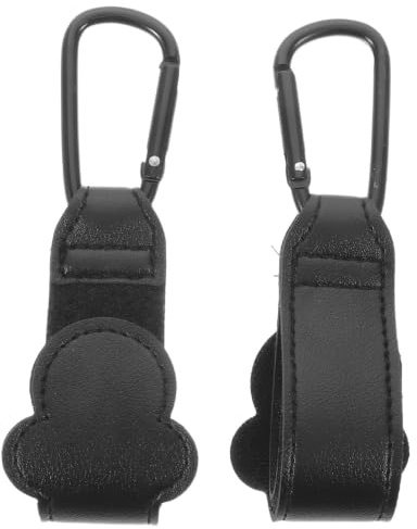 KONTONTY 2 St Justerbara Pu-läder Infantilvagnshakar Anti-slip Clips för Handvagn Cykel Scooter för Däckpåse Inköpspåse Respåse