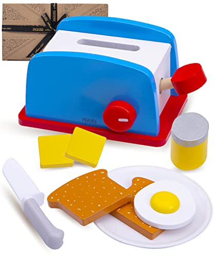 Jaques of London - Role Play Food | Breakfast Set | Wooden Play Food | Toy Kitchen Accessories | Play Food Set | Toy Wooden Food - Since 1795
