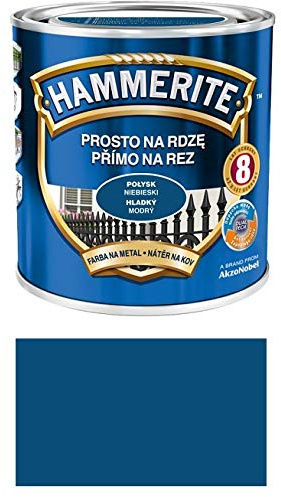 Hammerite Vernice protettiva per metallo, antiruggine, 0,7 l, colore: blu lucido