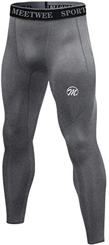 MEETWEE Kompressionshose Herren, Sport Leggings Lange Laufhosen Atmungsaktiv Funktionsunterhose Tights Unterhose