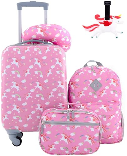 Travelers Club 5 Piece Kids' Luggage Set, Unicorn