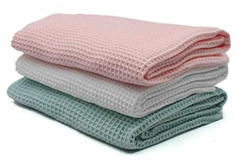 VmG-Store 3x Waffelpique Set je 0,5m x 1,5m Waffel Stoff 100% Baumwollstoff Tex Standard 100 (Set20, 3er Set)