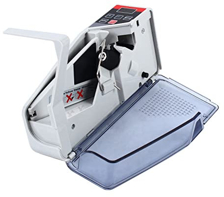 Mobile Geldzählmaschine, Handheld Geldzähler Mini Geldprüfer, Banknotenzähler mit LED Display 600 Stück/min