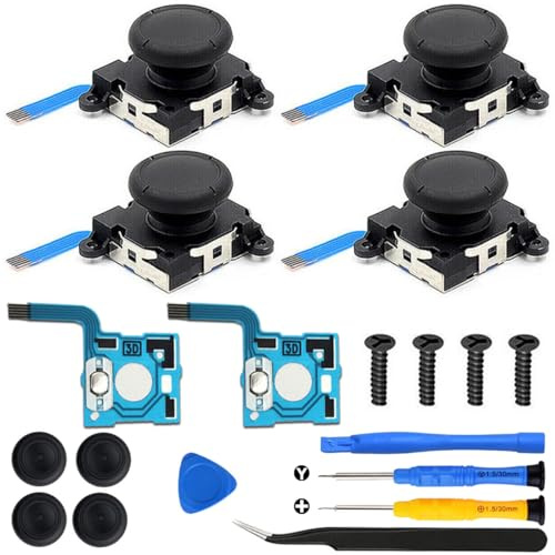 ZHUROUPU Joystick Analog Thumb Stick Reemplazo para Nintendo Switch/OLED/Lite L&R Joy-con Controller con Pel￭culas conductivas y Herramientas de fijaci￳n de Deriva (Destornillador Y1.5/+1.5) -19pcs
