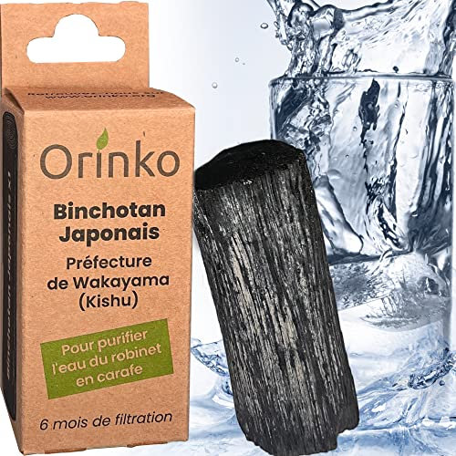 orinko® Binchotan Charcoal Water Filter Sticks x1 - Kishu Activated Charcoal for Natural Water Purification - Eco-Friendly Carbon Filter for Jugs and Carafes - Sustainable Zero Waste Solution