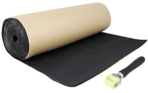QUARKZMAN Isolamento Insonorizzante in Schiuma per Auto Isolante Termico per Cofano Motore 3mm 152x100cm (Rullo)