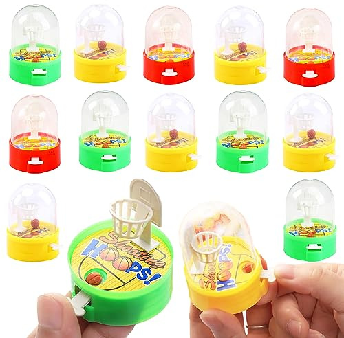 NEEW 12 Pack Mini Finger Basketball Shooting Game, Party Favors Basketball Party Decorations Mini Handheld Desktop Table Classroom Rewards, Carnival Prizes for Kids
