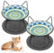 Avmvnvc Comedero Gato Elevado - 2X Comedero Perro con Marco Metálico -Cuenco Gato Ceramica con Alfombrilla Antideslizante - Comederos y Bebederos para Gatos y Perros Pequeño