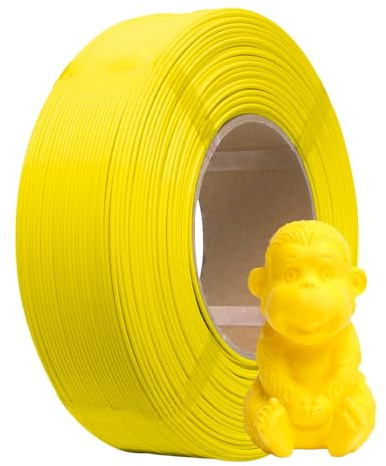 eSUN PLA+ Refill Filament 1.75mm, Refill PLA Plus Spoolless 3D Druck Filament, Maßgenauigkeit +/- 0.03mm, 1KG (2.2 LBS) für 3D Drucker, Gelb