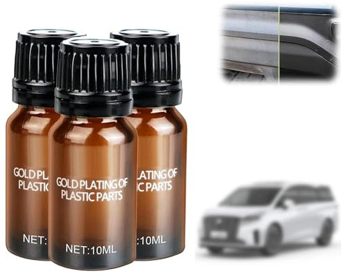 JRYGAC 3 Pièces Nettoyant Plastique Voiture Interieur, Renovateur Plastique Voiture Extérieur, Crystal Coating Solution Rapide, Efface Rayure Plastique, pour Tableau Bord, Sortie Air