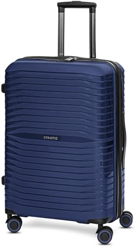 Stratic Check-in Koffer für Damen und Herren | mittelgroßer Trolley 44 x 27 x 66 cm aus hochwertigem, leichtem Polypropylen Material | Erweiterbar & Teleskopgriff| Shine Serie