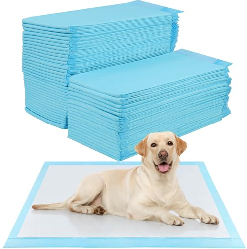YAMAIDUO 60 Pezzi Tappetini Igienici per Cani, 90 x 60cm Traverse Cani, 5 Strati Tappetini Assorbenti per Cani, Tappetini Cane Superficie ad Asciugatura Rapida