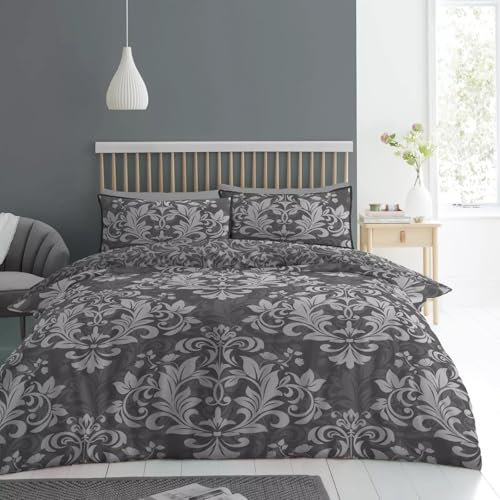 Super Dreamer Complete Bedding Set 4 Piece - Hotel-Quality Fitted Sheet with Duvet Cover, Pillowcases - Reversible Poly Cotton Bedding Double Bed Set - Breathable Comforter Cover