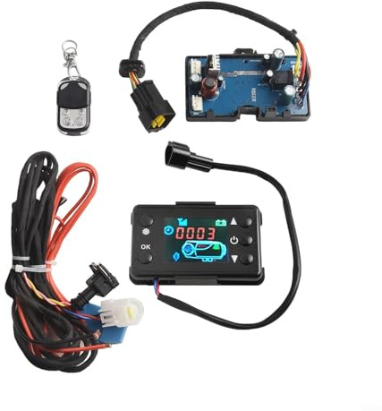 Oniissy Interruptor de monitor LCD del calentador de aire diesel de 12V 24V, tablero de control, con control remoto, para calentador de estacionamiento diesel, 2KW 5KW