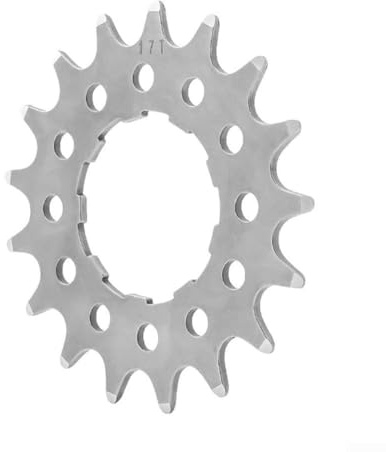 Yhenlovtt Piñón de acero inoxidable de una sola velocidad para bicicleta de 13 a 17 t, para conversión de engranajes fijos de montaña, compatible con cadenas de 7/8/9/10/11 velocidades (17T)