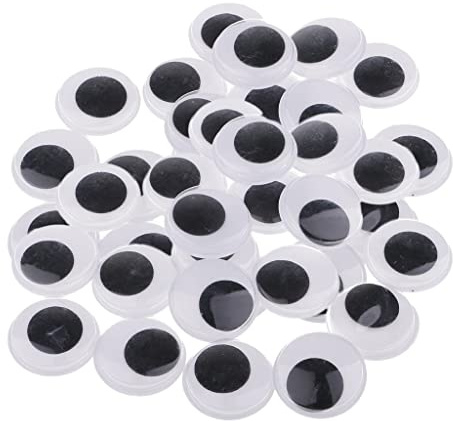 FewNvWa Ojos Móviles Autoadhesivos para Manualidades de Pegatinas Plásticas Ojos Creativos Set Educativo para Niños Adecuados para Decorar Muñecos Dibujo, 25 Piezas 40 Piezas