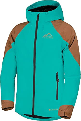 normani Herren Regenjacke - wasserdichte, atmunsgaktive Outdoorjacke - Wassersäule: 20.000 mm Softshelljacke Funktionsjacke Fahrradjacke mit 3M Reflektoren Farbe Petrol Größe L