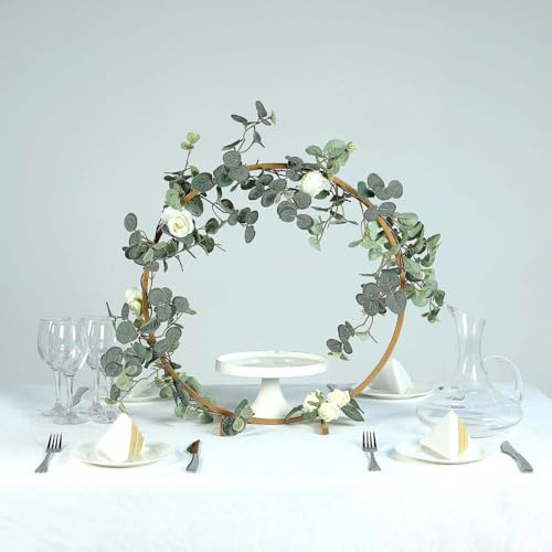 Efavormart 20 Gold Round Arch Wedding Centerpiece, Metal Hoop Wreath Tabletop Decor